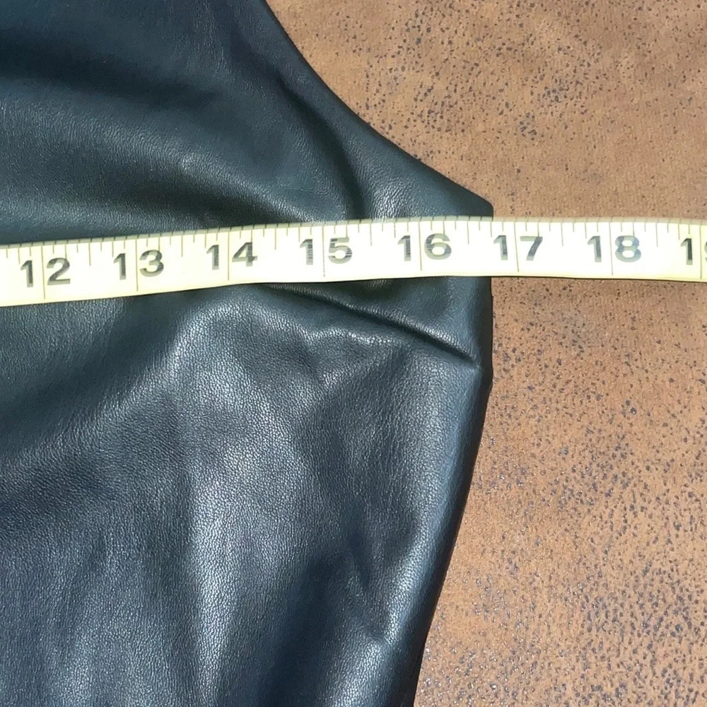 NWT Black Faux Leather Iris Bodysuit - Picture 6 of 12